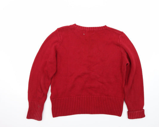 EWM Womens Red Pullover Jumper Size M