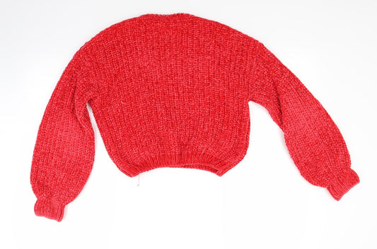 Candy Couture Womens Red Pullover Jumper Size 12