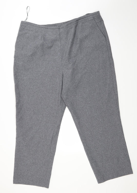 BM Womens Grey Trousers Size 22 L27 in