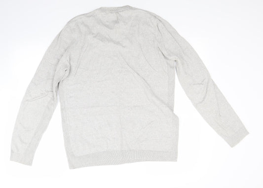 Topman Mens Grey Pullover Jumper Size M