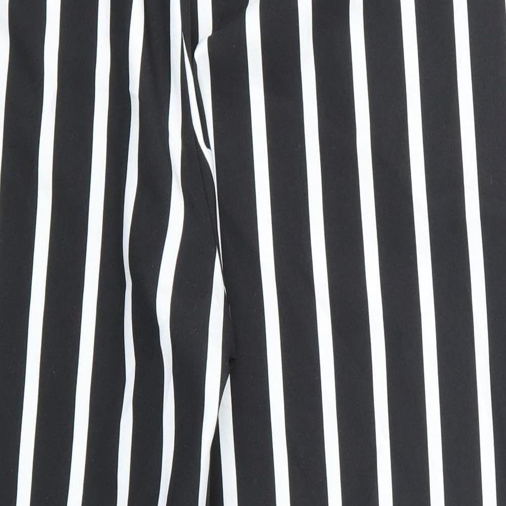 Peacocks Womens Black Striped Trousers Size 12