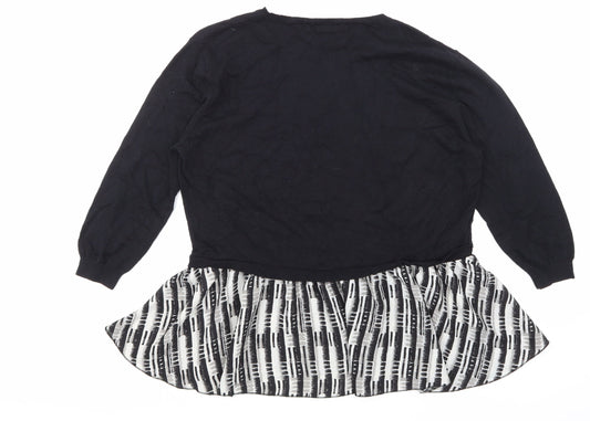 NEXT Womens Black Basic T-Shirt Size 12