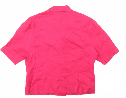 alain connelle Womens Pink Basic T-Shirt Size 14