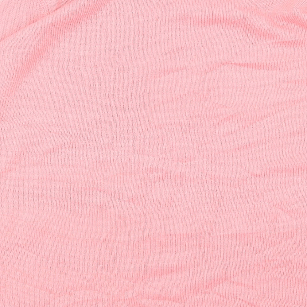 Brand and care label for Julipa women’s pink striped jumper, size UK 2