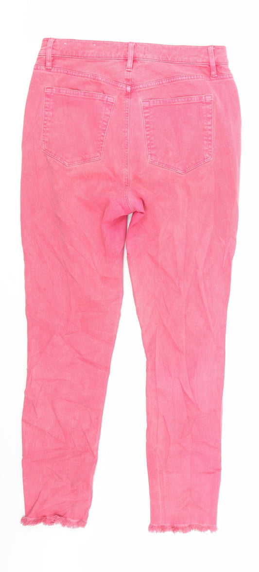 LOFT Womens Pink Denim Skinny Jeans Size 10
