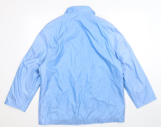 DELMOD Womens Blue Rain Coat Jacket Size 16