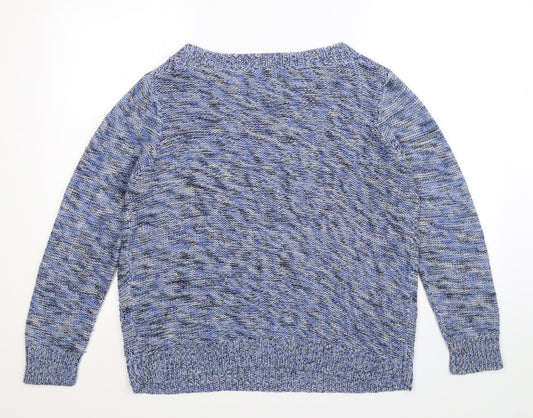 M&Co Womens Blue Knit Pullover Jumper Size 18