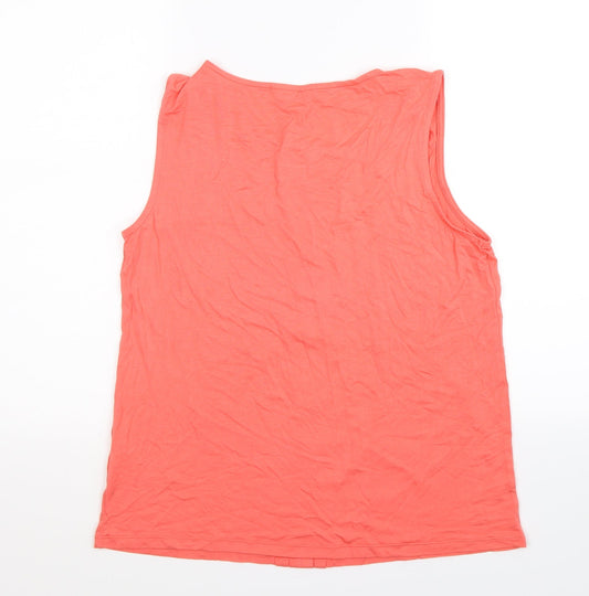 BHS Womens Pink Basic Tank Size 14
