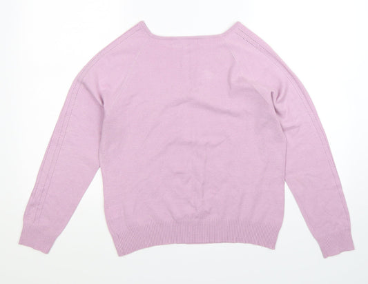 Autonomy Womens Pink Knit Pullover Jumper Size 16