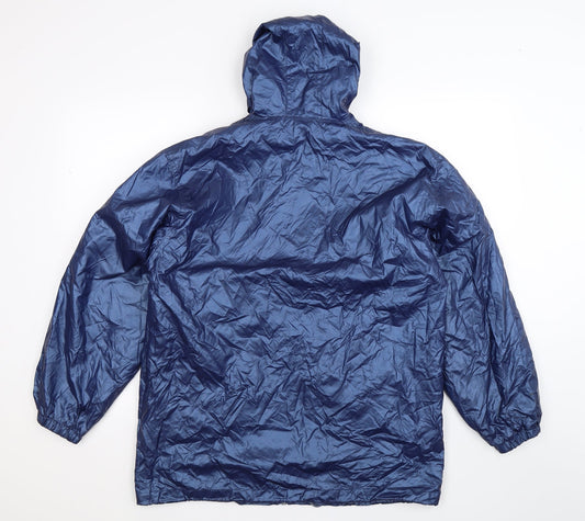 Girl Talk Womens Blue Rain Coat Coat Size 18