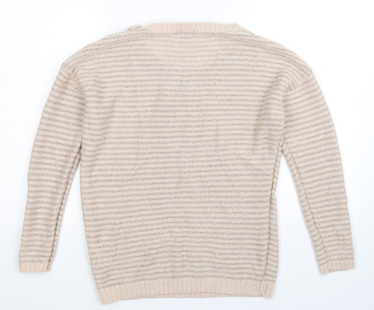 Therapy Womens Beige Knit Pullover Jumper Size M
