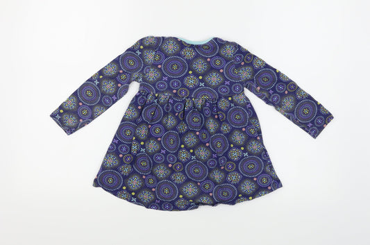 Mini Club Girls Purple Floral A-Line Size 2-3 Years