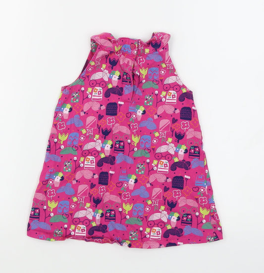 Mini Club Girls Pink Animal Print A-Line Size 3-4 Years