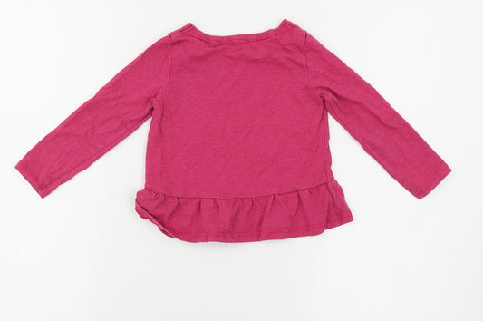 Back view of F&F Baby Pink jumper, size 18-24, Months - Flower