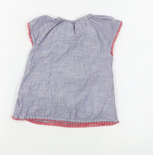 Nutmeg Girls Blue A-Line Size 2-3 Years - Flower Detail