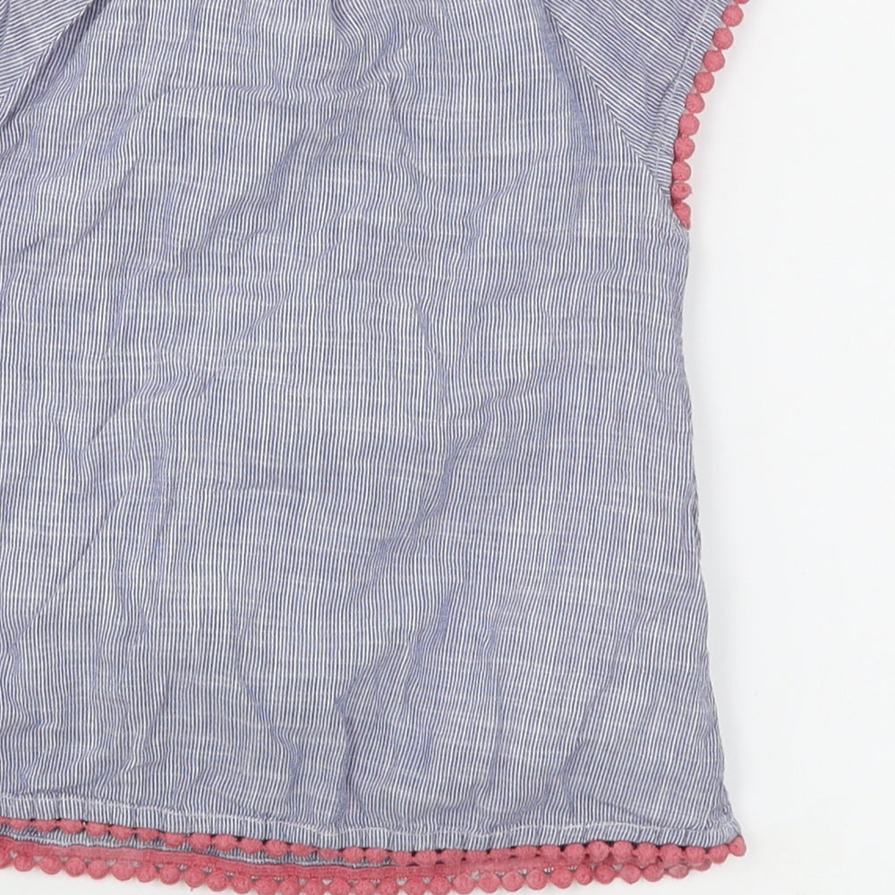 Nutmeg Girls Blue A-Line Size 2-3 Years - Flower Detail