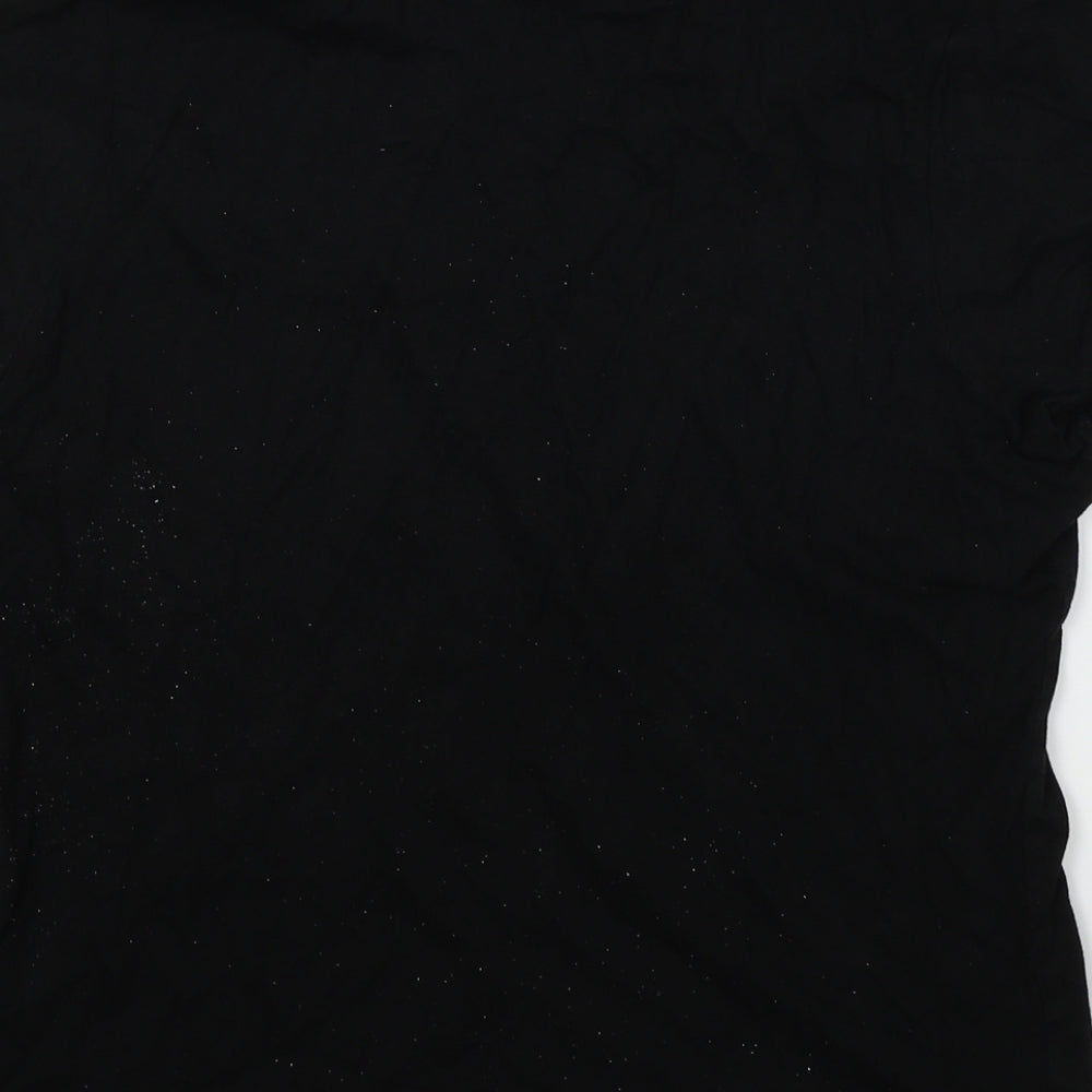 Disney Girls Black Basic T-Shirt Size 12-13 Years - Mickey mouse