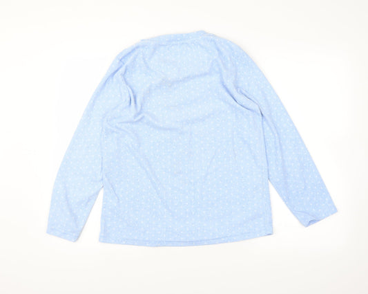 love to lounge Womens Blue Polka Dot Pullover Jumper Size M