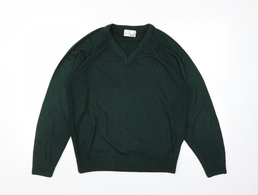 Michael Sehgal Mens Green Pullover Jumper Size S