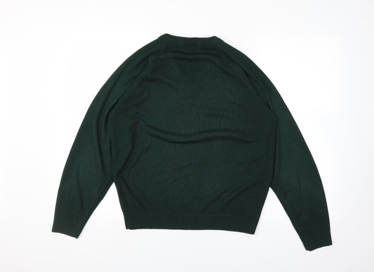 Michael Sehgal Mens Green Pullover Jumper Size S