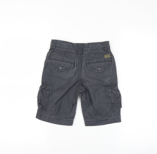Marks and Spencer Boys Blue Cargo Shorts Size 5-6 Years - belted hoops