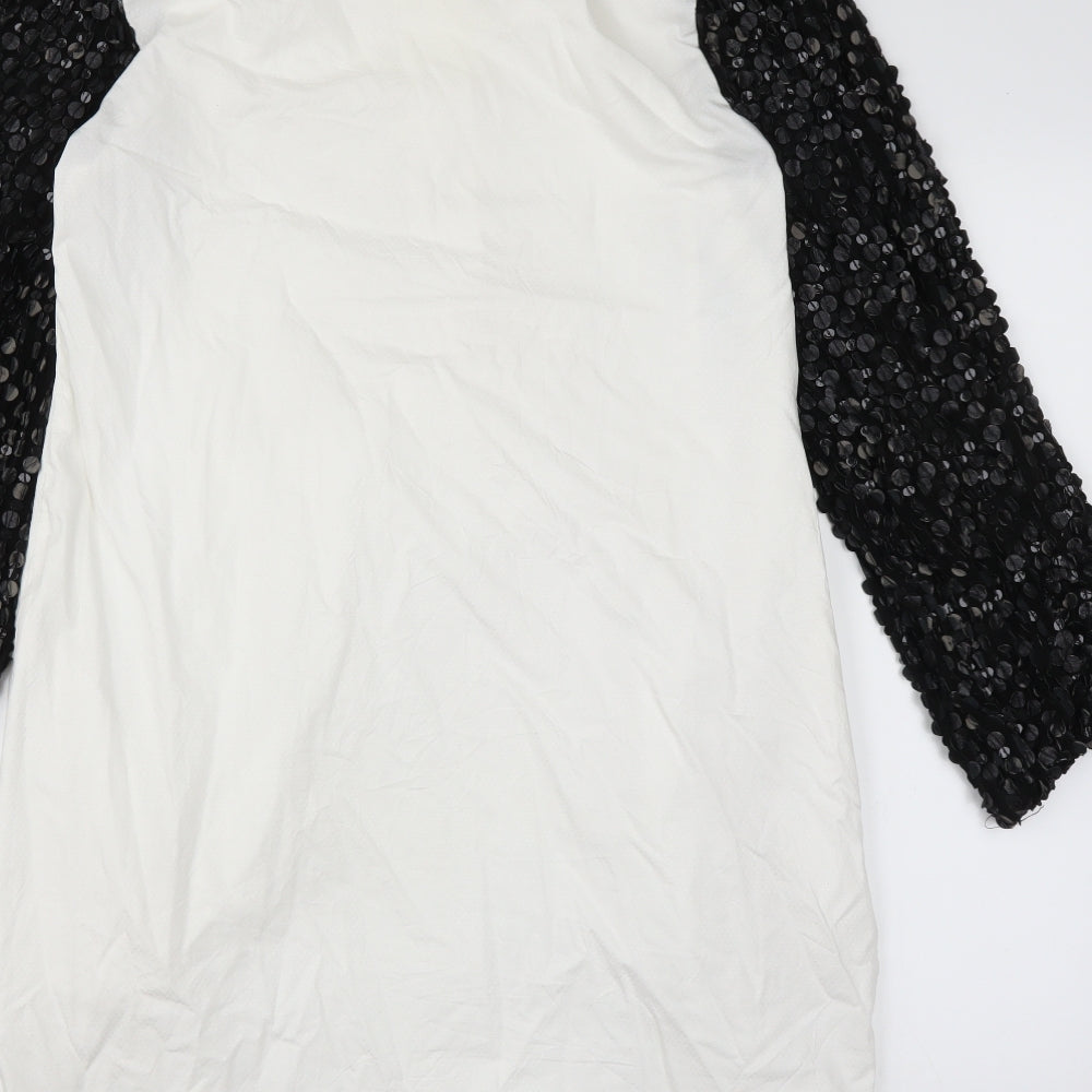 embroideries gallery Womens White Basic Blouse Size L