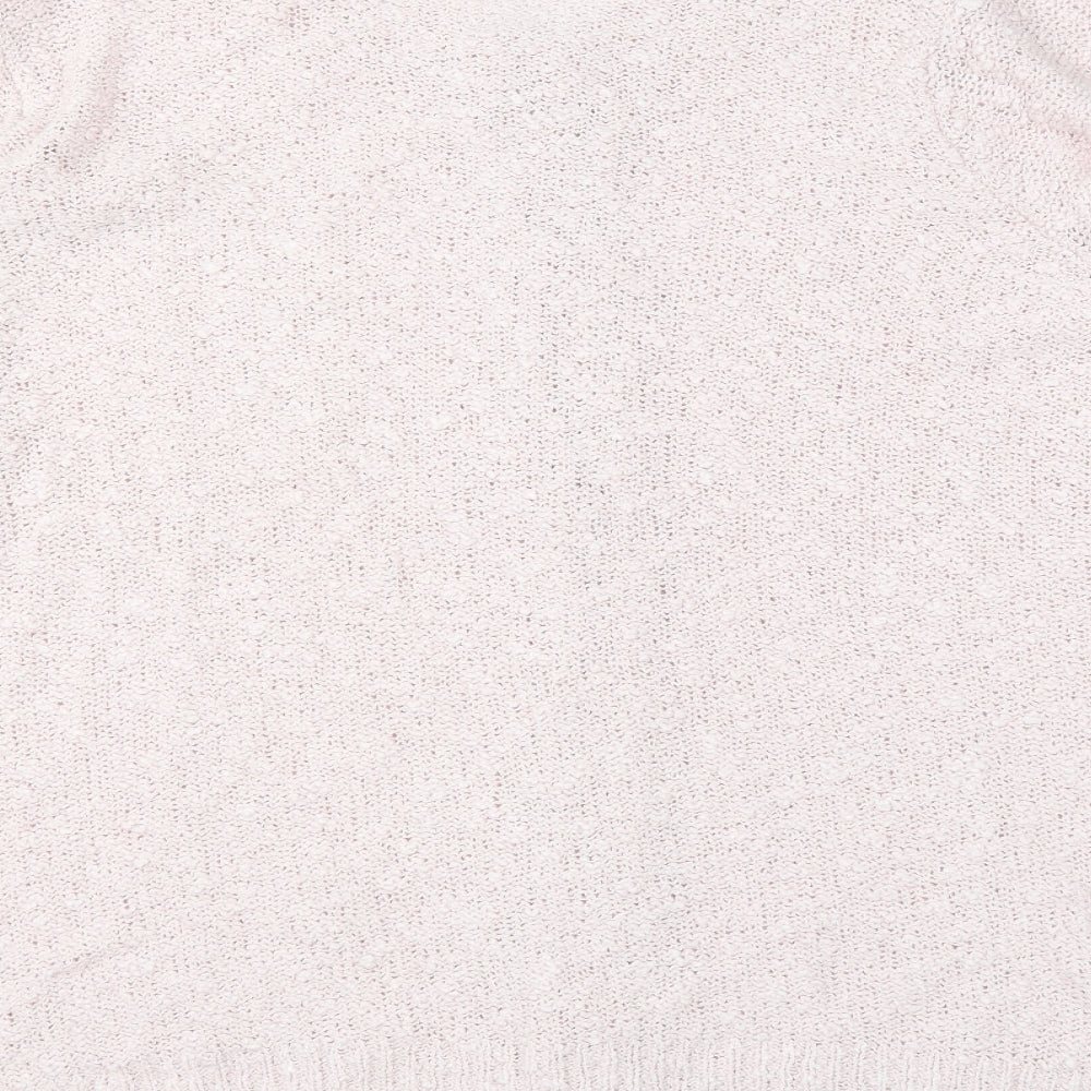 BM Womens Pink Knit Cardigan Jumper Size XL