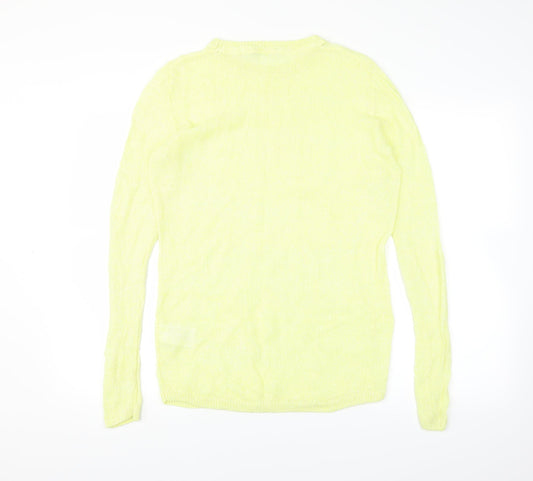 ESMARA Womens Yellow Knit Pullover Jumper Size 14