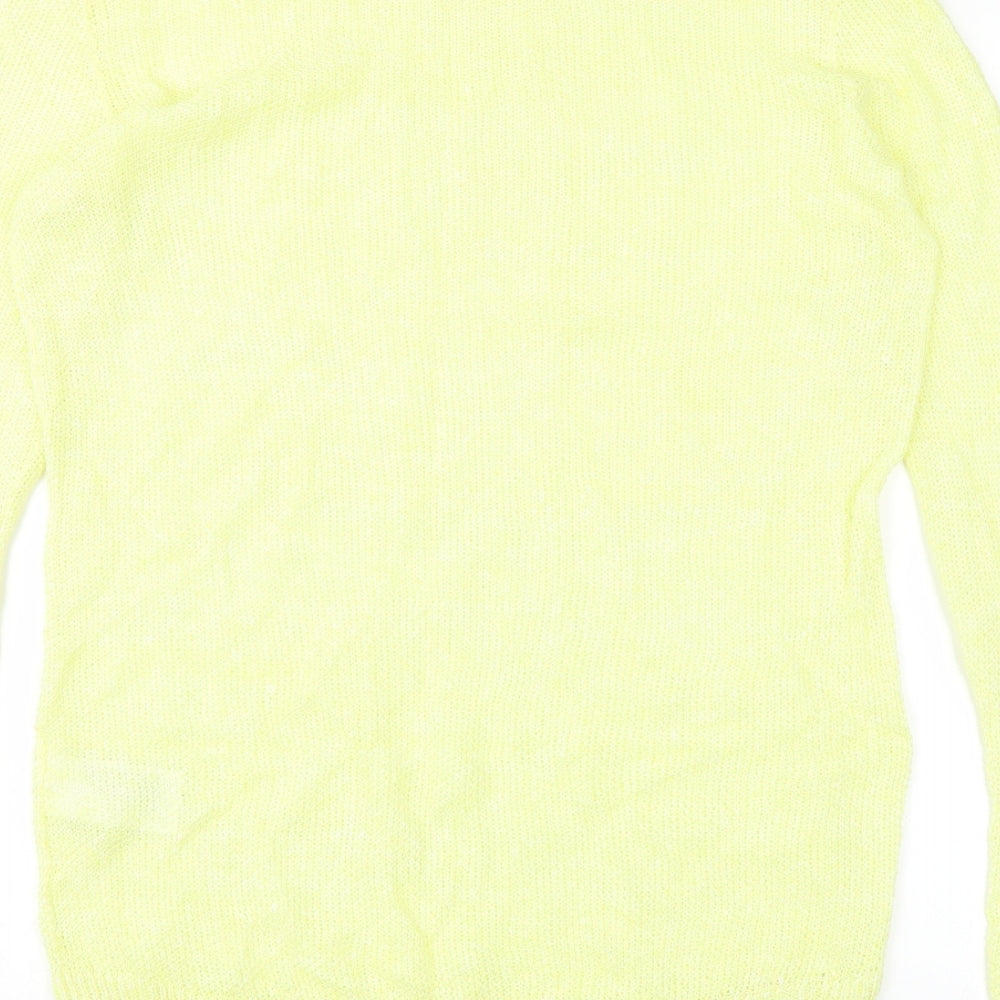 ESMARA Womens Yellow Knit Pullover Jumper Size 14