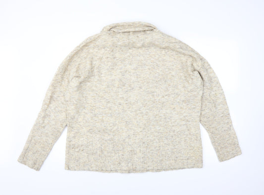 Papaya Womens White Knit Pullover Jumper Size L