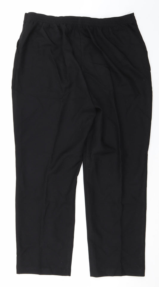 Papaya Womens Black Trousers Size 14 L27 in