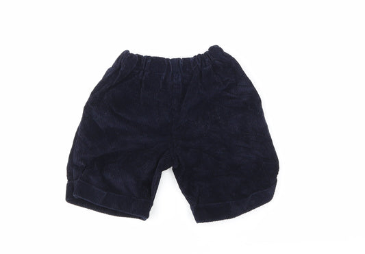 Preworn Womens Blue Corduroy Hot Pants Shorts