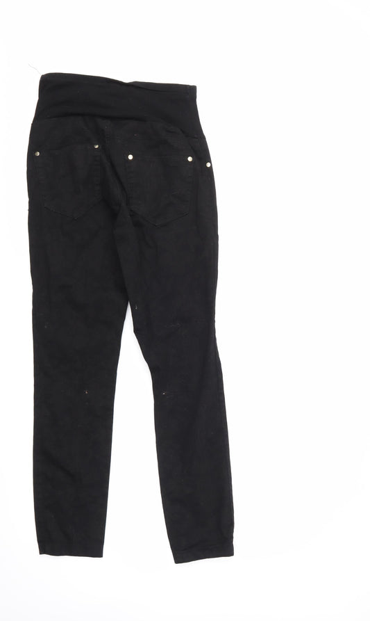 Alia Womens Black Paisley Straight Jeans Size S L29 in