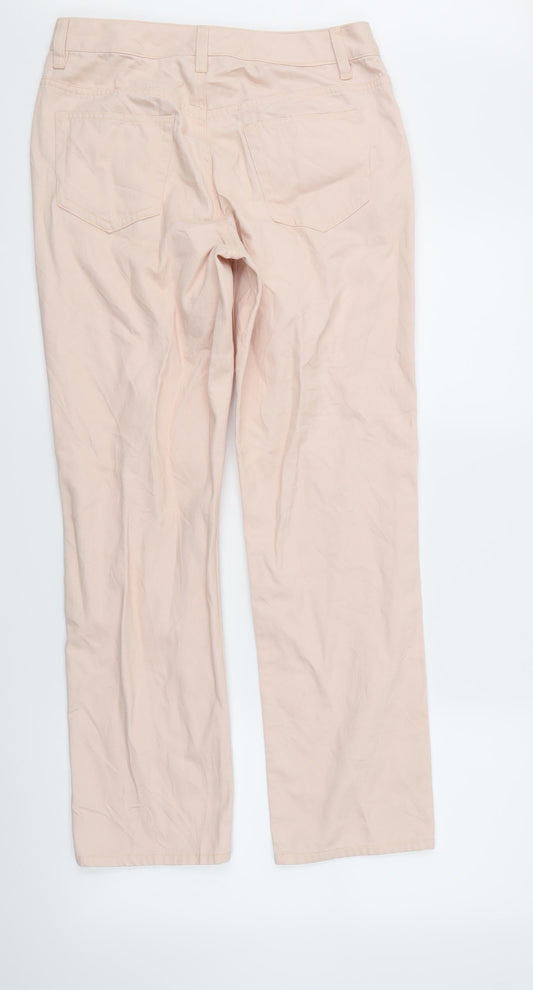 Liz Claiborne Womens Pink Denim Straight Jeans Size 6 L27 in