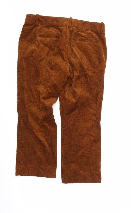 Preworn Womens Brown Corduroy Cropped Jeans Size 32 L23 in