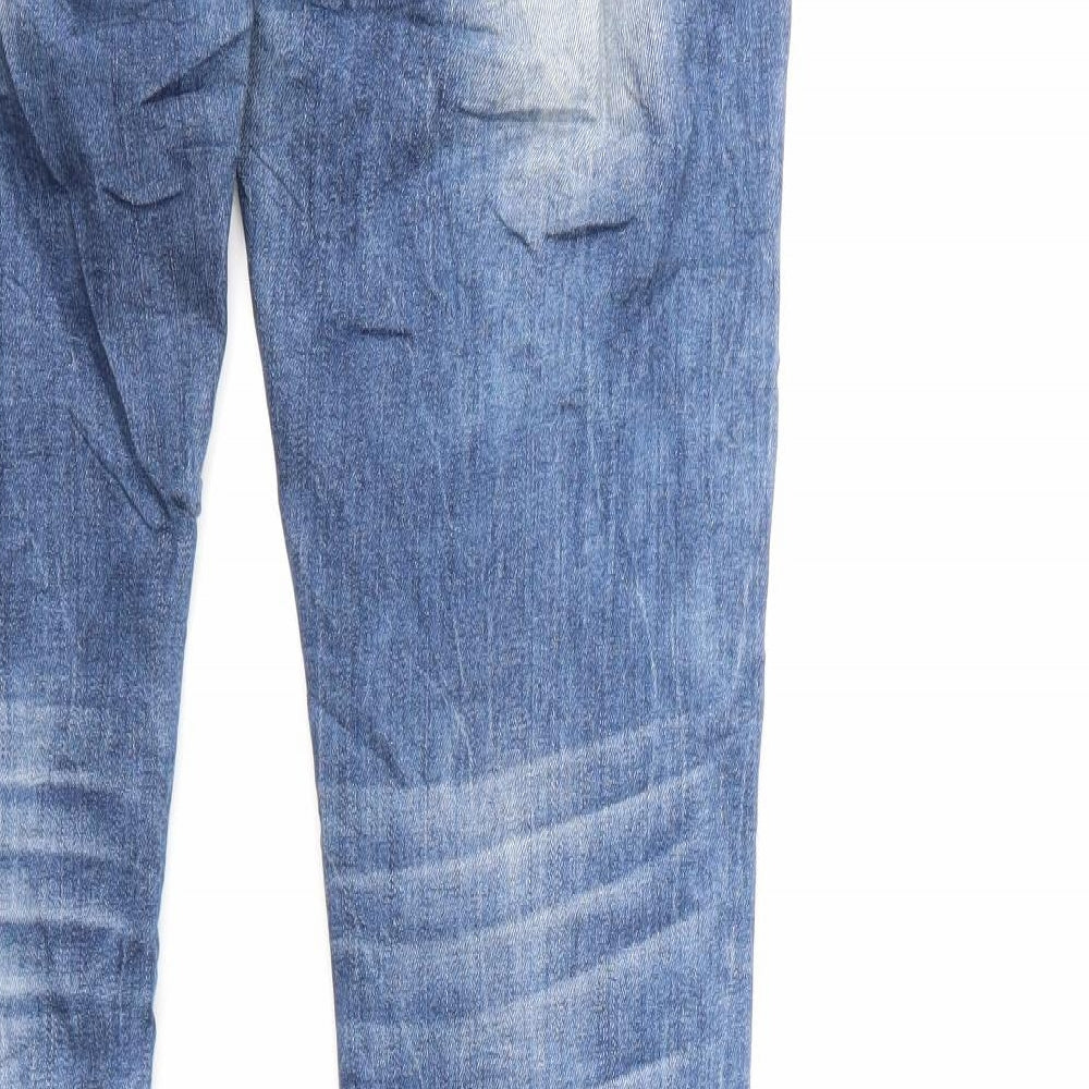 Acce Star Womens Blue Denim Straight Jeans Size 28 in L32 in