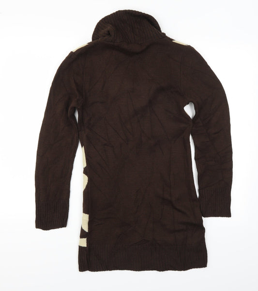 AnyBody Womens Brown Polka Dot Shift Size 4
