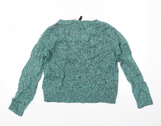 Divided by H&M Womens Blue Henley Jumper Size S