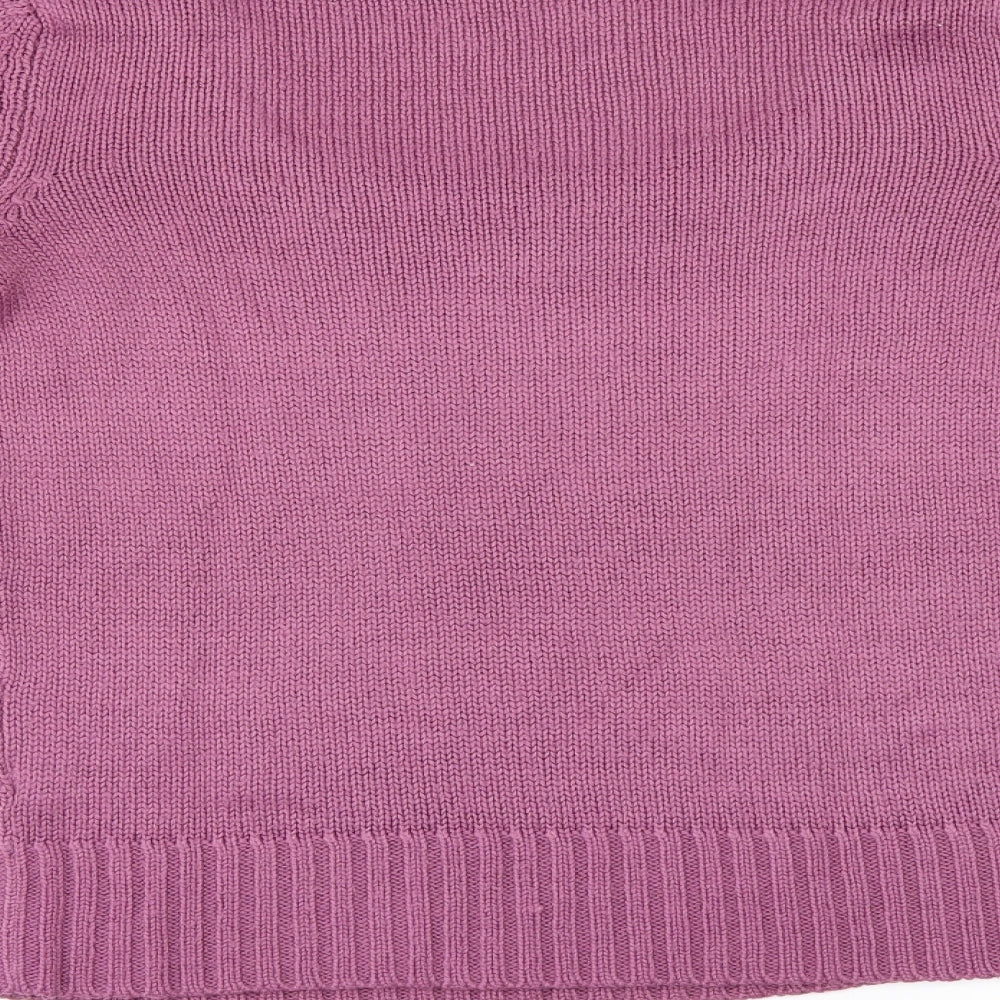 Brand and care label for La Redoute women’s purple jumper, size UK 12