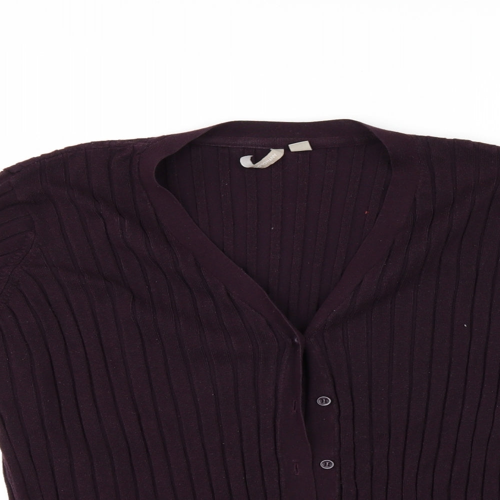 Anthology Womens Purple Cardigan Jumper Size 26