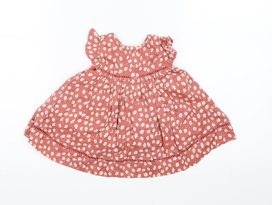 Primark Girls Pink Floral A-Line Size 3-6 Months
