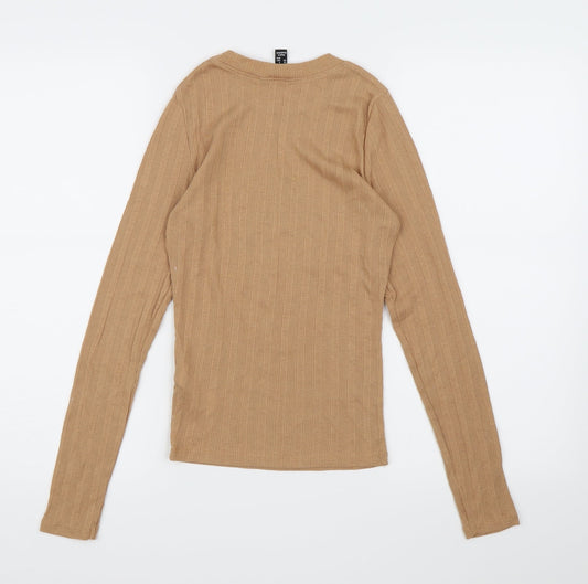 New Look Womens Brown Knit Pullover Jumper Size 8