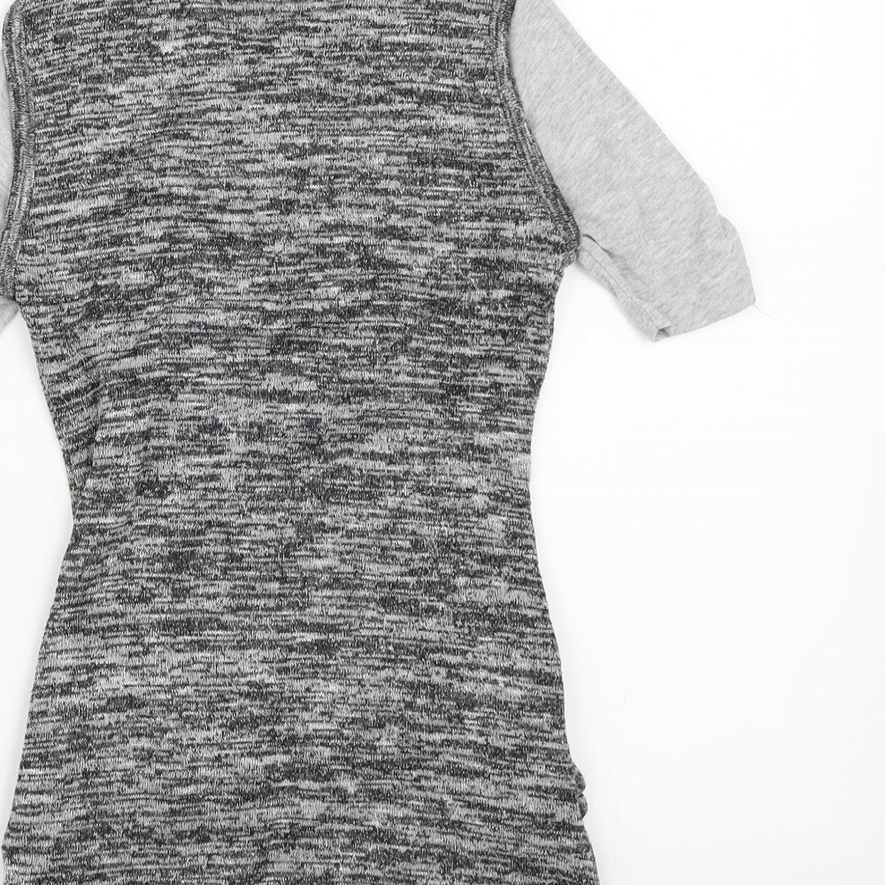 Knitworks Girls Grey Knit Pullover T-Shirt Size 7-8 Years