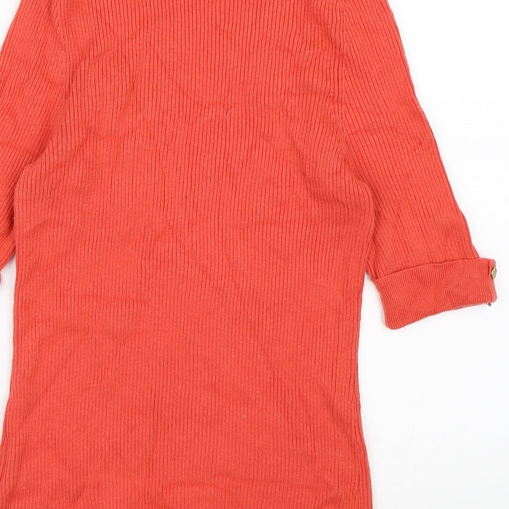 Brand and care label for Next women’s pink knit jumper, size UK 12