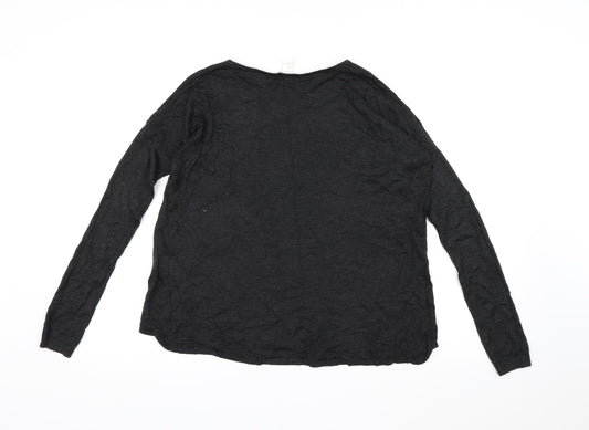 H&M Womens Grey Knit Pullover Jumper Size XS