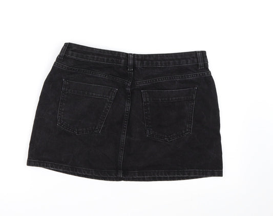 BDG Womens Black Denim A-Line Skirt Size L