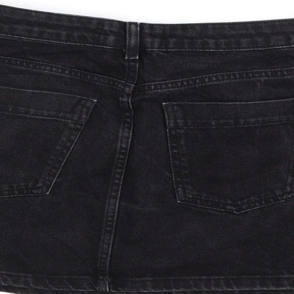 BDG Womens Black Denim A-Line Skirt Size L