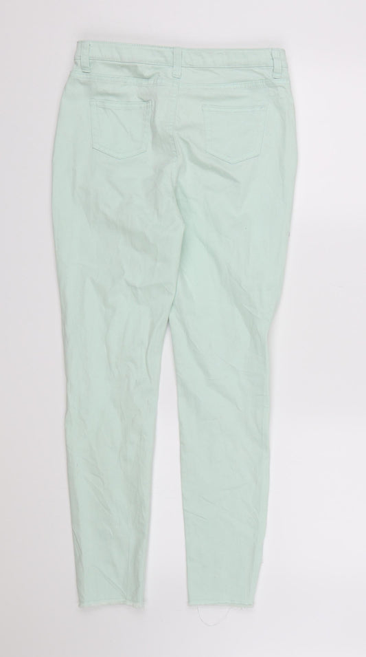Denim CO. Girls Green Denim Skinny Jeans Size 13-14 Years - DISTRESSED