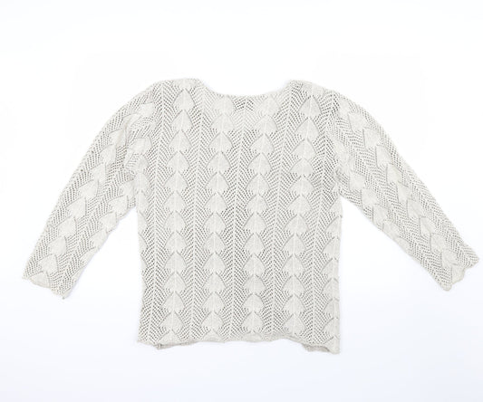 andrita Womens Beige Pullover Jumper Size M
