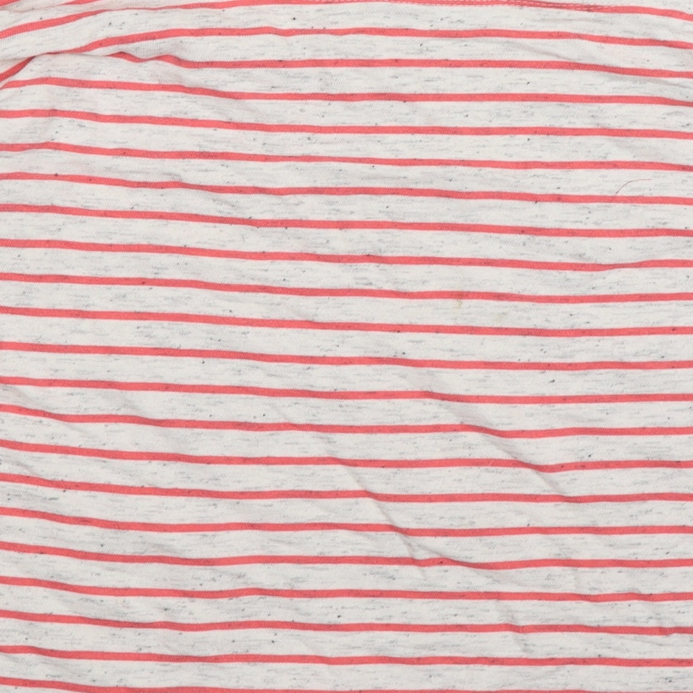 Brand and care label for Very women’s pink striped jersey jumper, size UK 14